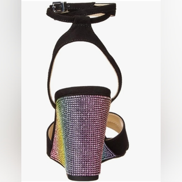 Jessica Simpson Arlisa Rainbow Rhinestone Wedge Heel 🌈 Pride Size 10 - Picture 5 of 16